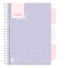 Kép 1/2 - Spirálfüzet STREET Pad regiszteres A/5 kockás 100 lapos lila pöttyös