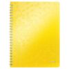 Kép 3/3 - Spirálfüzet LEITZ Wow A/4 80 lapos kockás sárga