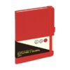 Kép 2/2 - Jegyzetfüzet GRAND A/5 80 lapos gumis puha piros fedelű kockás