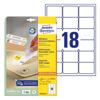 Kép 6/6 - Etikett AVERY L6025REV-25 63,5x46,6mm univerzális visszaszedhető fehér 540 címke/doboz 30 ív/doboz