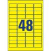 Kép 2/2 - Etikett AVERY L6041-20 45,7x21,2mm univerzális sárga 960 címke/doboz 20 ív/doboz