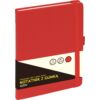 Kép 2/2 - Jegyzetfüzet GRAND A/5 80 lapos gumis puha piros fedelű kockás